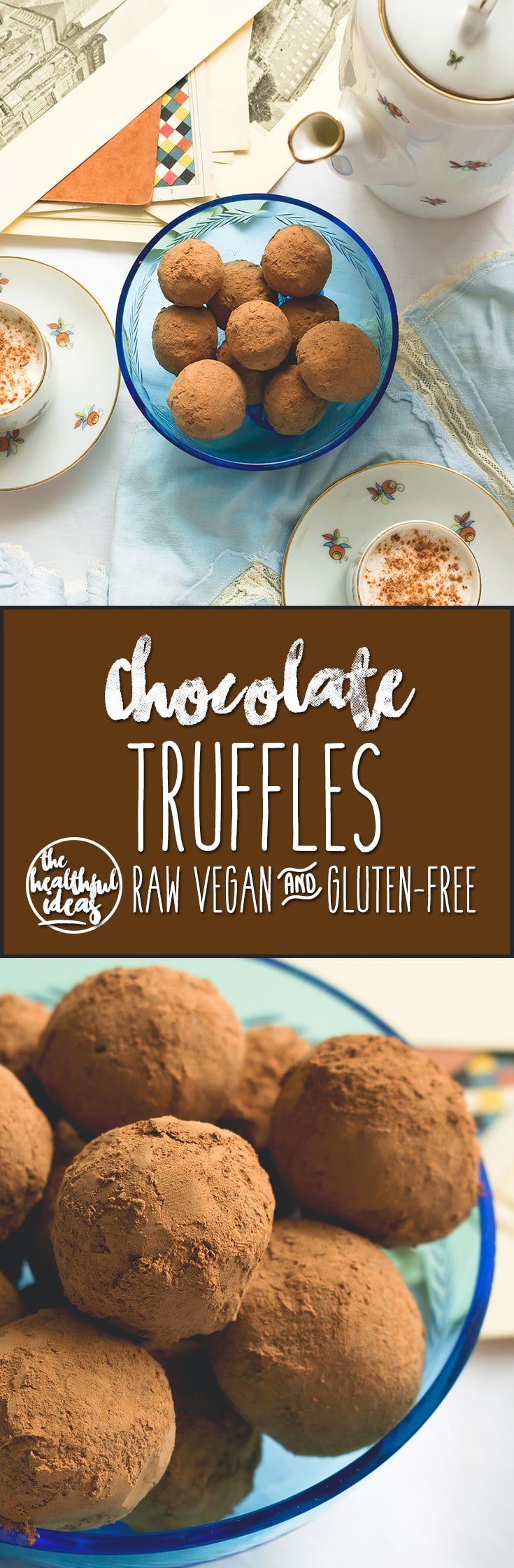 Chocolate Truffles - sweet and chocolatey, these truffles are the perfect dessert or snack when you're craving something sweet. Great way to use up leftover pulp from making coconut milk! | thehealthfulideas.com