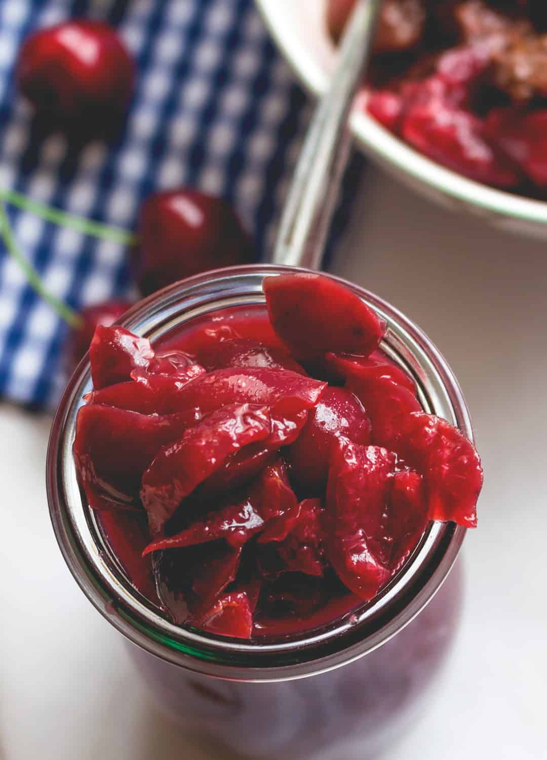 Cherry Compote - easy to make with only a couple ingredients! My family loves to make this recipe in the summer, so delicious! | thehealthfulideas.com