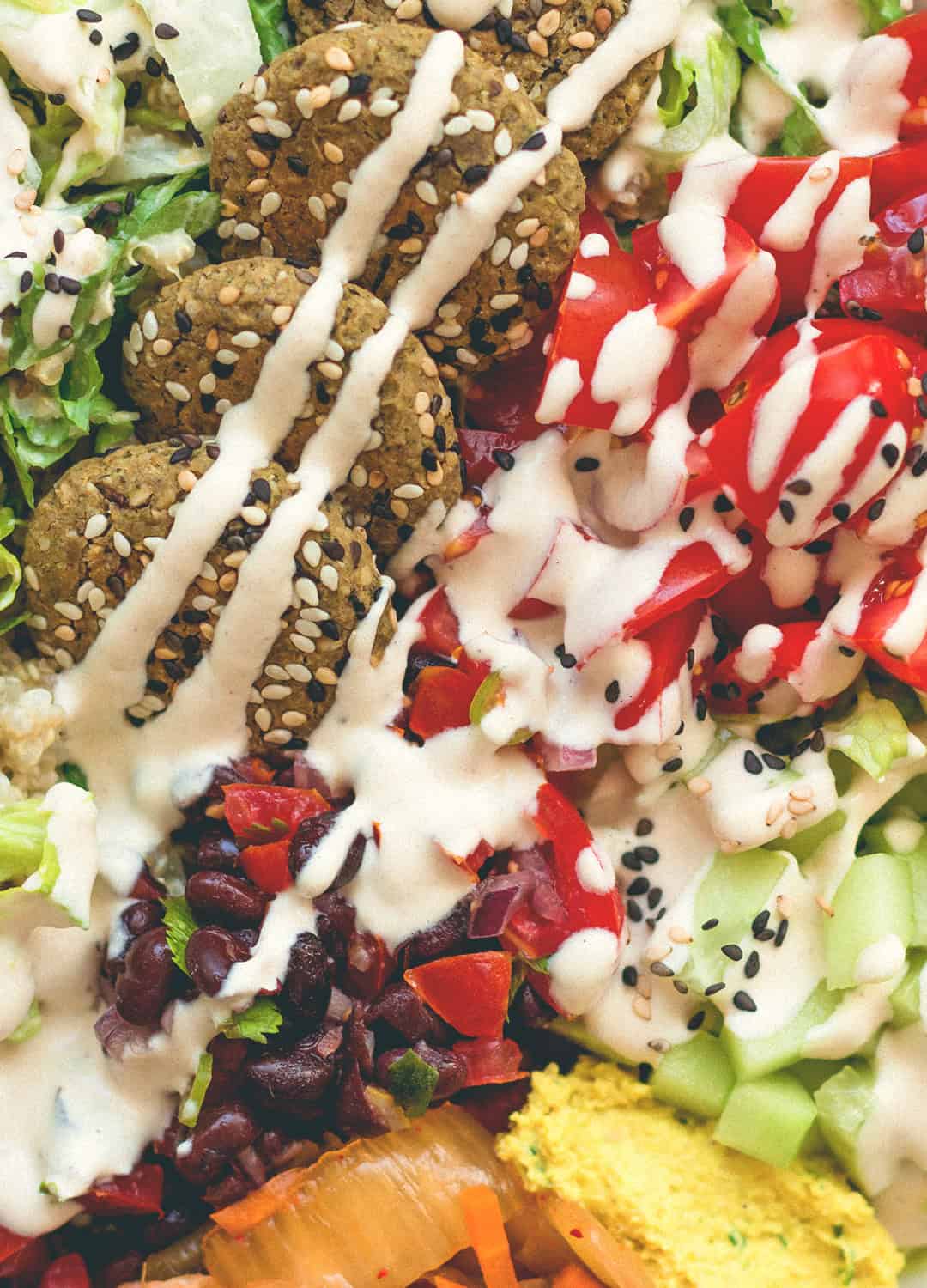 Baked Falafel Buddha Bowl - these falafels are healthy, easy, to make, gluten-free, vegan, and totally delicious! You'll love this recipe! | thehealthfulideas.com