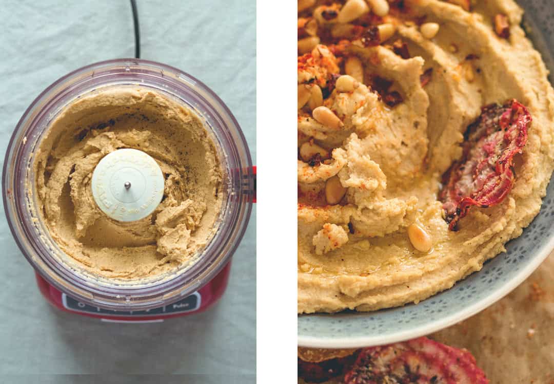 How to Make Hummus in 5 Minutes - it's incredibly easy! You'll totally love this recipe. It's thick, it's creamy, and you only need 4 ingredients! | thehealthfulideas.com