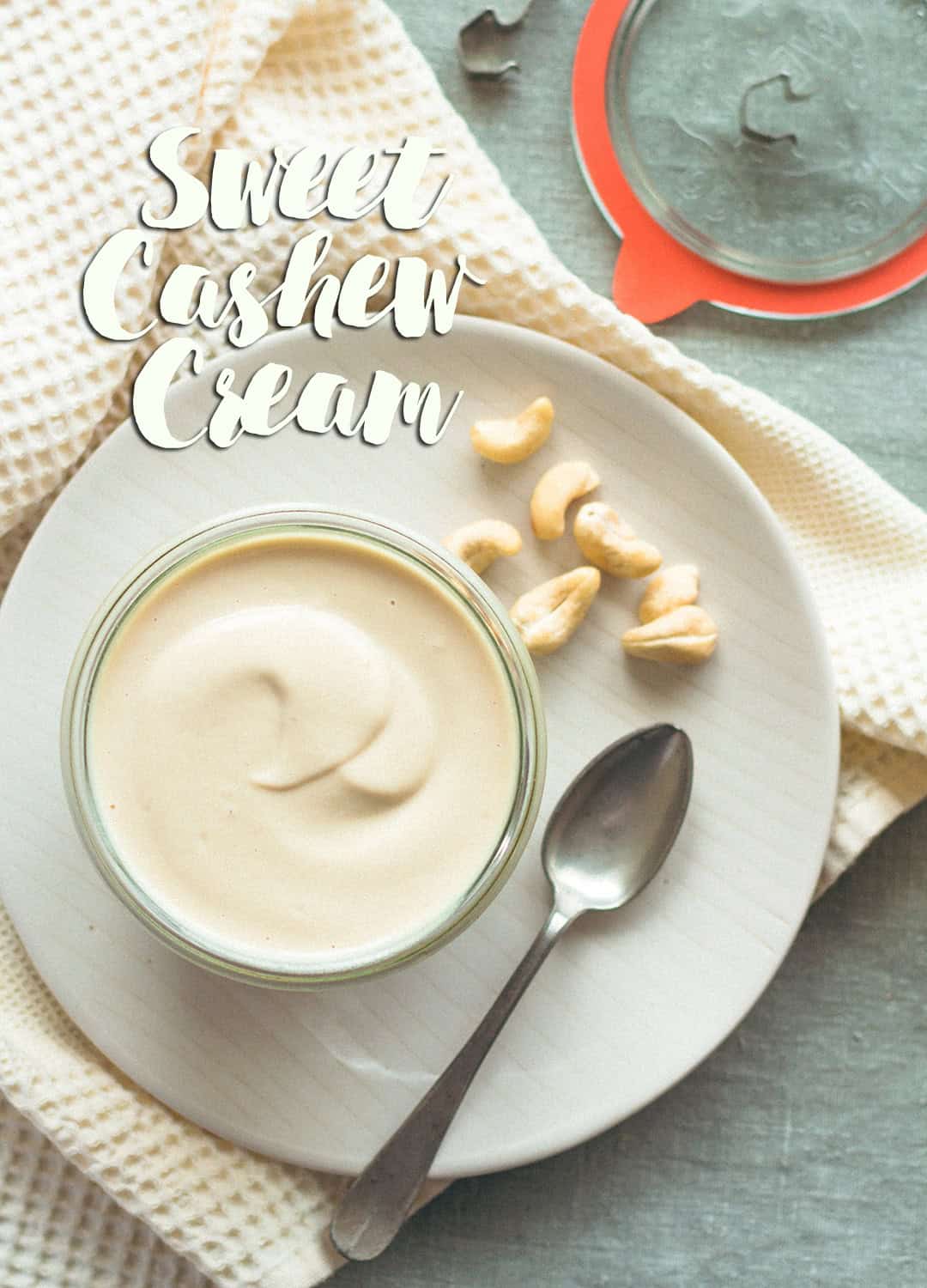 Sweet Cashew Cream - raw vegan and delicious! You'll love this recipe, it's super versatile! It's incredible how similar it is to dairy cream. | thehealthfulideas.com