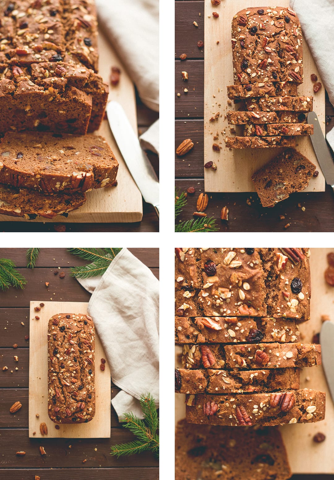Christmas Spiced Bread with Nuts and Dried Fruit (vegan, gluten-free) - this bread is the perfect start to a crispy Christmas morning. You'll love this recipe! | thehealthfulideas.com