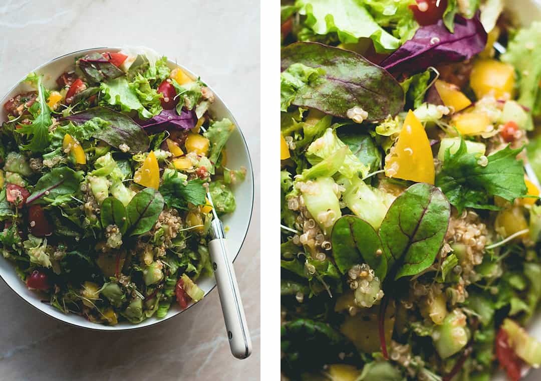 Anything You Have Chopped Salad aka the best whatever-you-have dinner or packed lunch for work or school! Can be made vegetarian or vegan! | thehealthfulideas.com