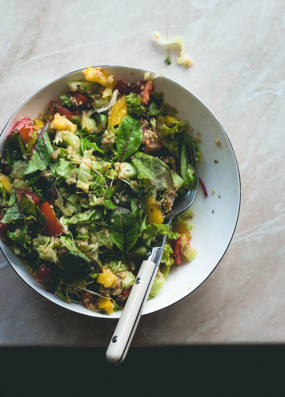 Anything You Have Chopped Salad aka the best whatever-you-have dinner or packed lunch for work or school! Can be made vegetarian or vegan! | thehealthfulideas.com