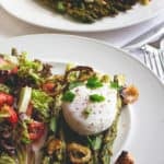 Grilled Asparagus with Poached Egg and Greens - delicious savory breakfast or bruch when you're craving something fancier. Healthy and actually really easy to make! We love this recipe! | thehealthfulideas.com