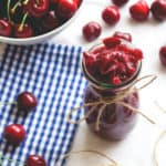 Cherry Compote - easy to make with only a couple ingredients! My family loves to make this recipe in the summer, so delicious! | thehealthfulideas.com