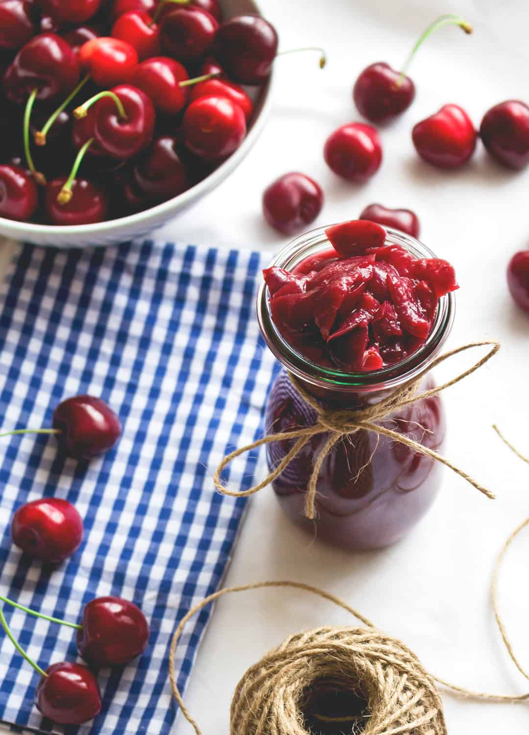 Cherry Compote - easy to make with only a couple ingredients! My family loves to make this recipe in the summer, so delicious! | thehealthfulideas.com