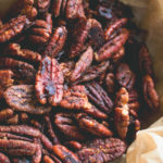 Garam Masala Roasted Pecans - healthy delicious sweet & savory snack. I love this recipe! It's easy to make with only a couple ingredients. Awesome on salads too! | thehealthfulideas.com