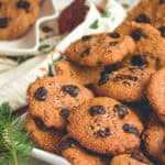 Cranberry Oat Cookies - crispy on the edges, chewy in the middle. These gingerbread flavored cookies are absolutely scrumptious! Our favorite Christmas recipe! | thehealthfulideas.com