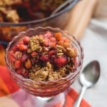 Cardamom Raspberry Apple Crumble - delicious and healthy twist on regular apple crumble. The cardamom with combination with the raspberries give it a great flavor and the oats a great crunch. (Vegan and Gluten-free!) | thehealthfulideas.com