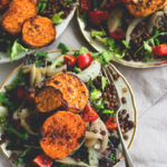 Du Puy Lentil Salad with Fennel and Sweet Potatoes - we LOVE this recipe! It's filling, flavorful, vegan, and really easy to make. Du Puy lentils have a nutty flavor and combined with the sweet potatoes and fennel it's absolutely devine! | thehealthfulideas.com