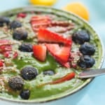 Baobab Mango Green Smoothie - delicious refreshing breakfast recipe with only a couple ingredients. I love this smoothie! It's tangy, it's sweet, it's satysfying and really good for you! | thehealthfulideas.com