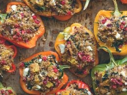 Quinoa Stuffed Bell Peppers With Squash And Cranberries The Healthful Ideas