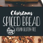 Christmas Spiced Bread with Nuts and Dried Fruit (vegan, gluten-free) - this bread is the perfect start to a crispy Christmas morning. You'll love this recipe! | thehealthfulideas.com