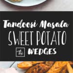Tandoori Masala Sweet Potato Wedges (vegan, GF) - over roasted sweet potato fries with amazing spices, and a touch of coconut oil. Easy to make, delicious, and totally guilt-free. You'll love this recipe! | thehealthfulideas.com