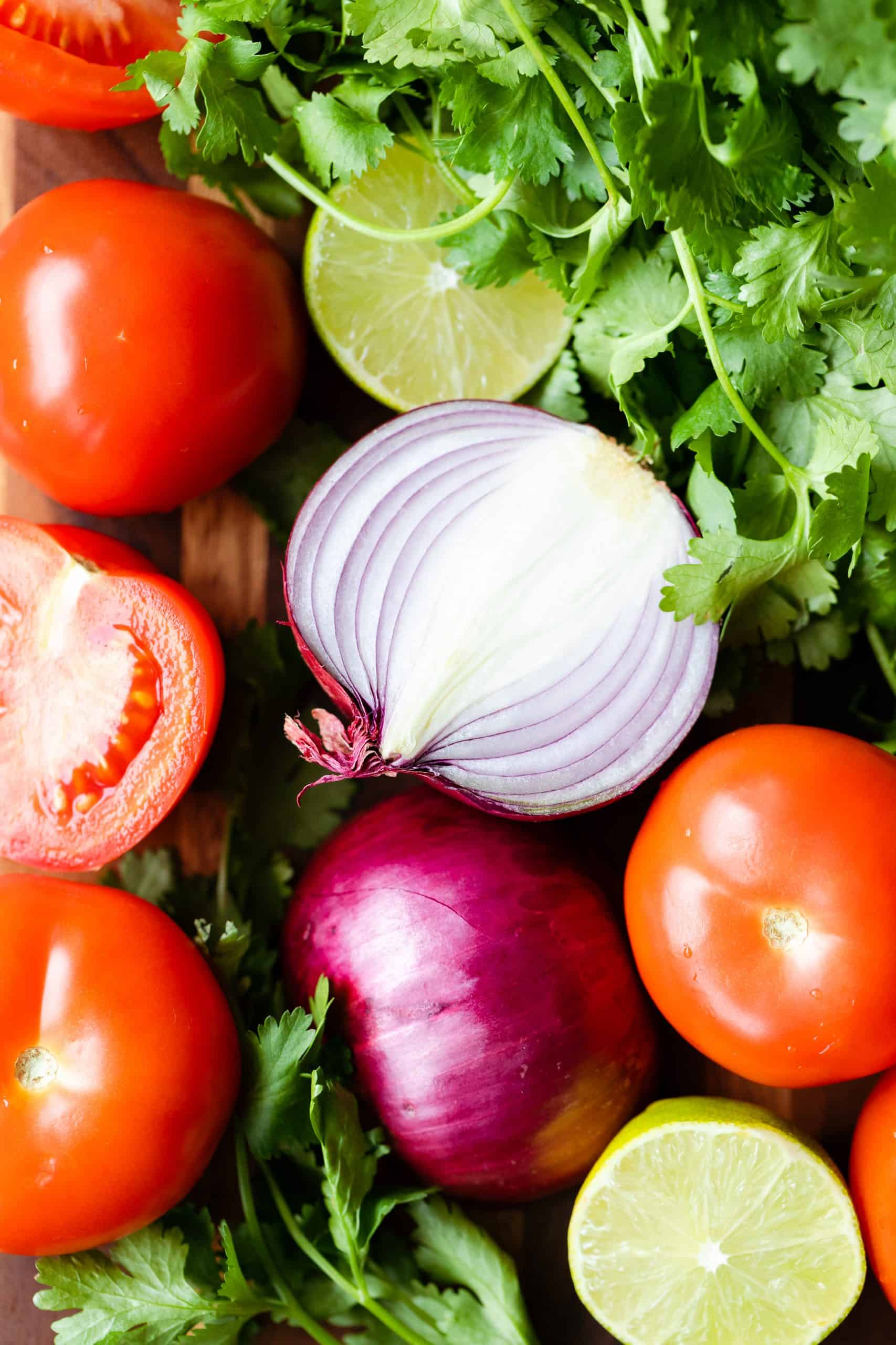 Pico de Gallo served with tortilla chips