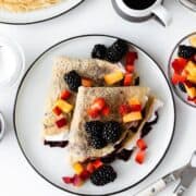 Gluten-free Crepes with Lavender Blackberry Jam