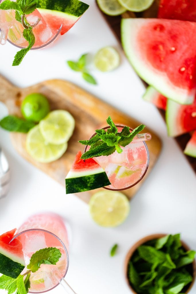 Watermelon Coconut Rum Cooler - The Healthful Ideas