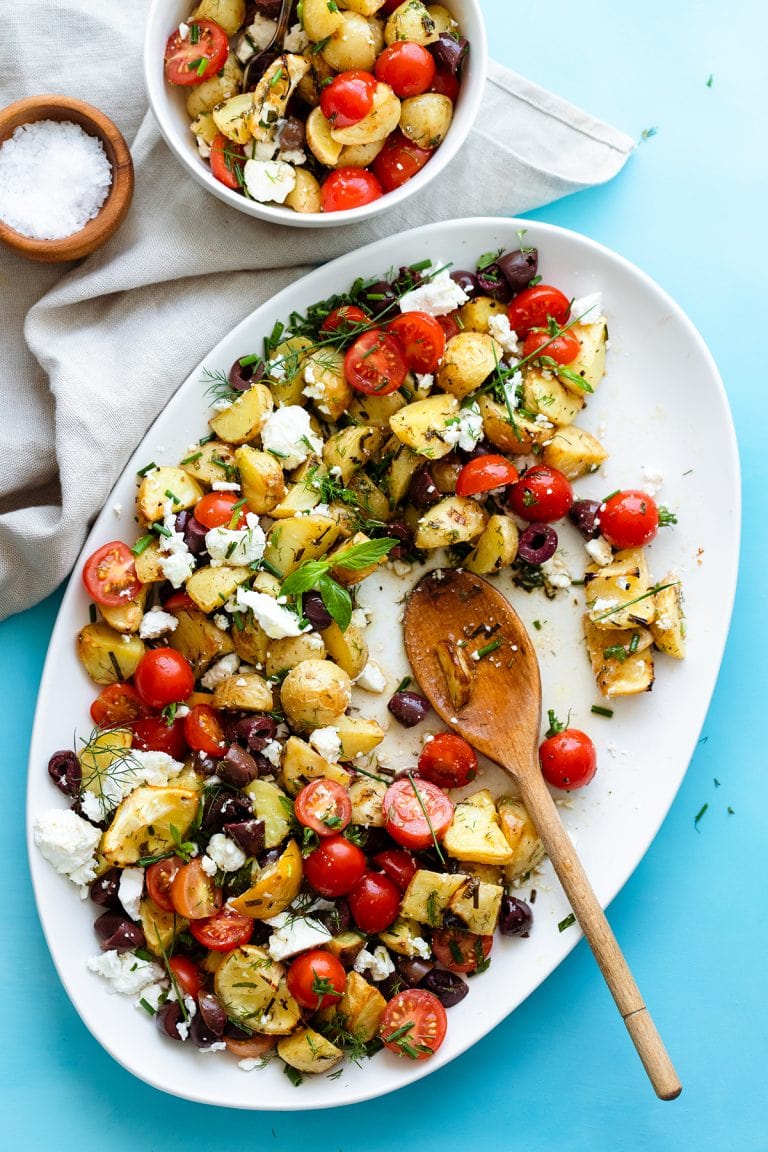 Greek Potato Salad with Feta - The Healthful Ideas