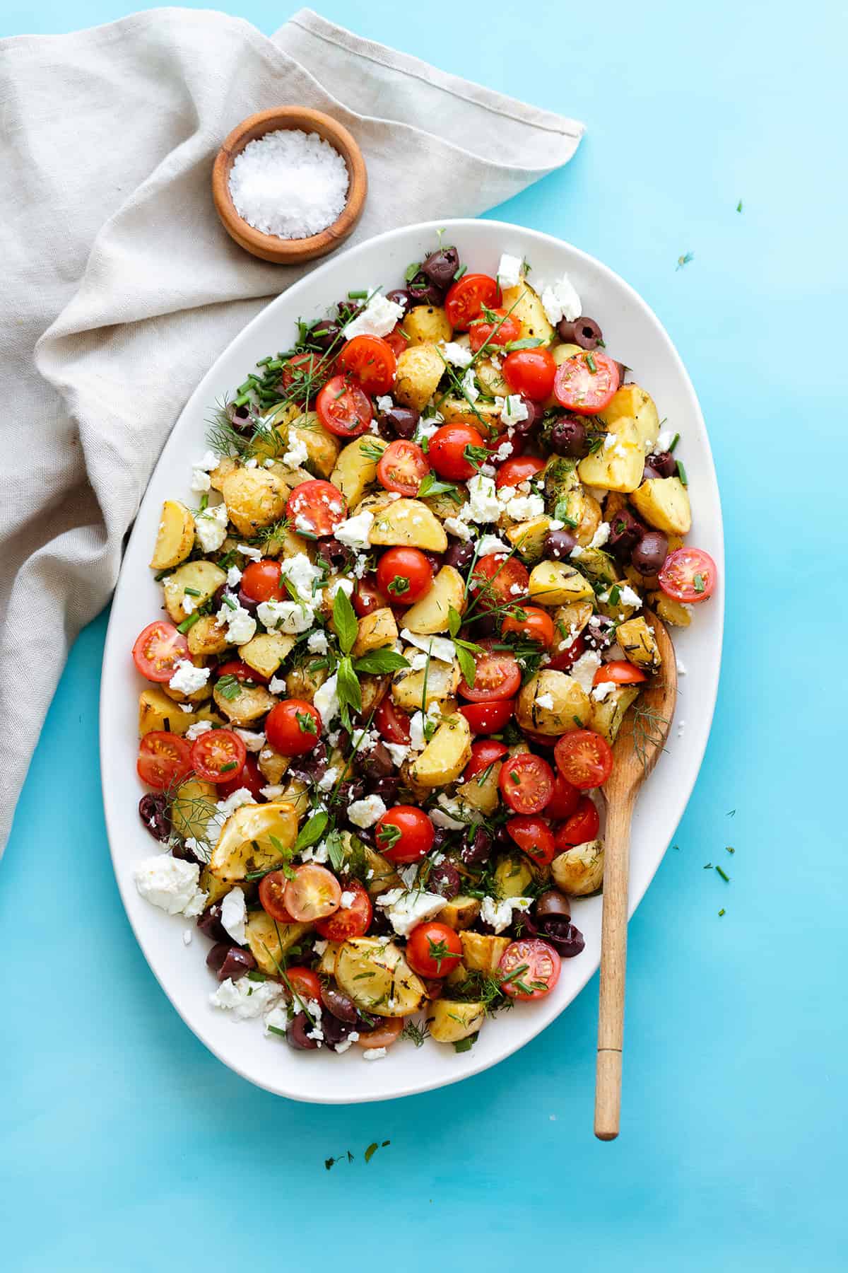 Greek Potato Salad with Feta - The Healthful Ideas