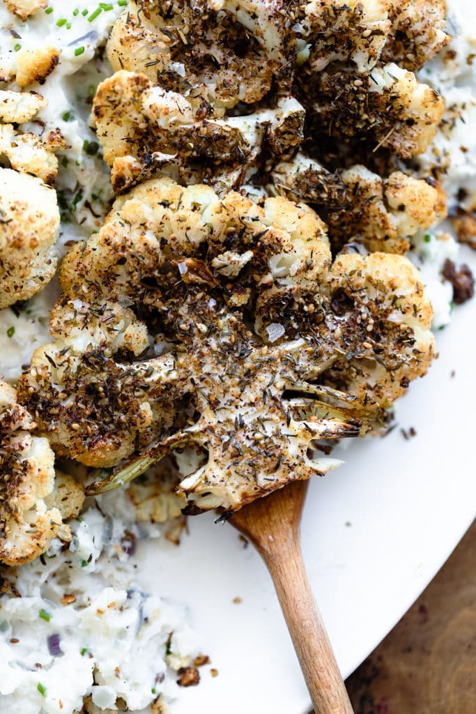 Za'atar Roasted Cauliflower Steaks - The Healthful Ideas