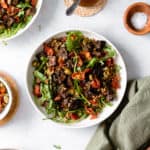 Za'atar Roasted Eggplant Lentil Salad with Sundried Tomatoes