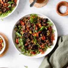 Za'atar Roasted Eggplant Lentil Salad with Sundried Tomatoes-image