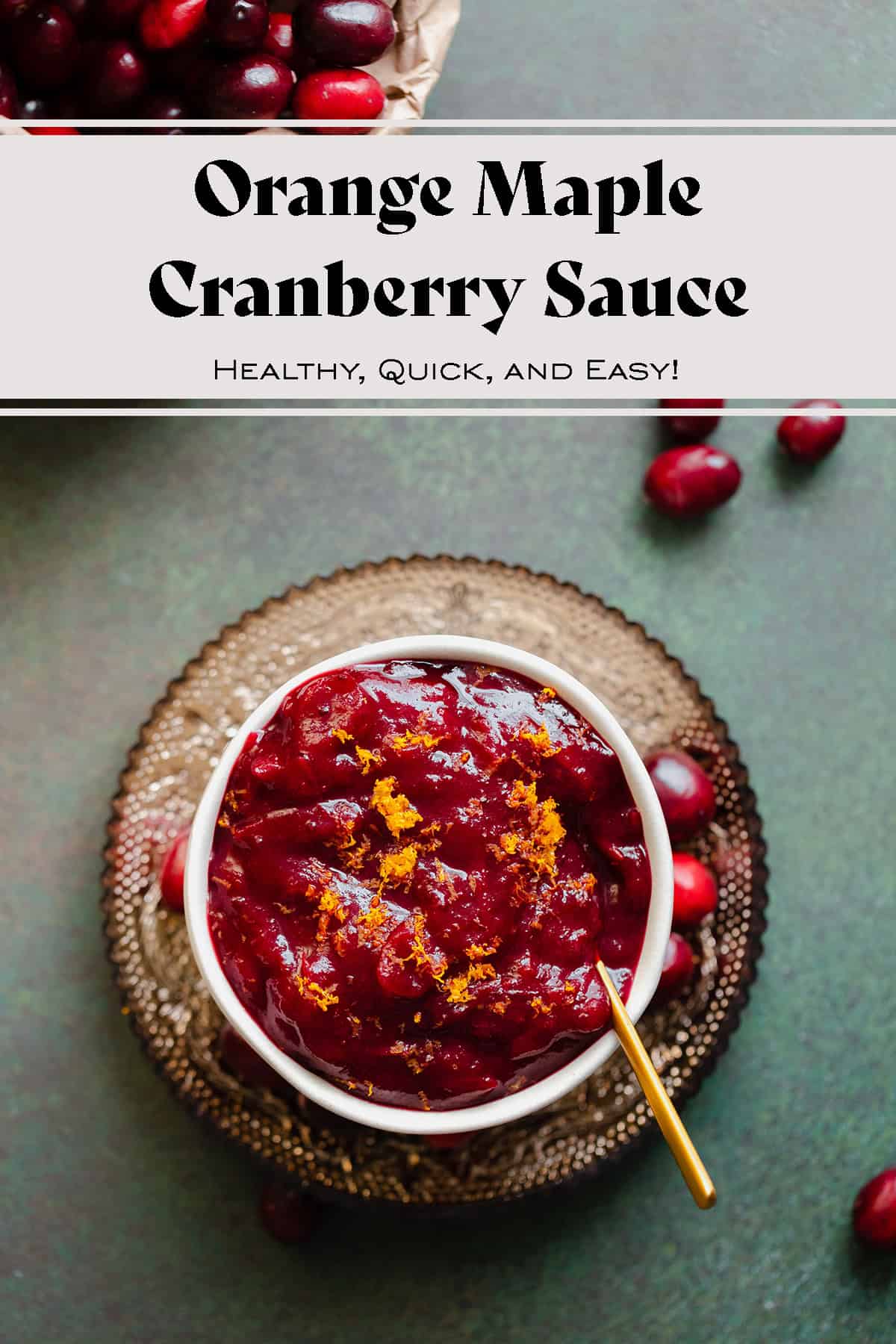 Orange Maple Cranberry Sauce