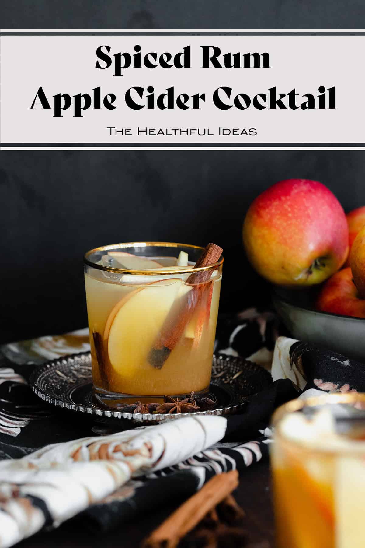 Spiced Rum Apple Cider Cocktail