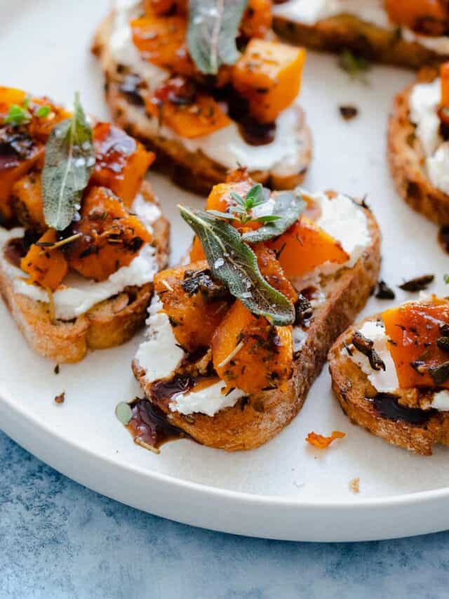 Goat Cheese Crostini with Butternut Squash The Healthful Ideas