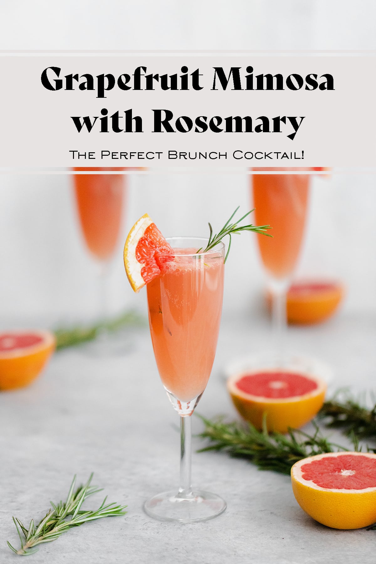 Grapefruit Mimosa with Rosemary