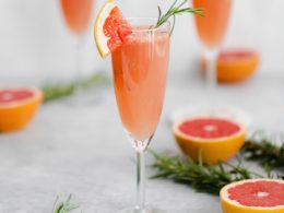 Grapefruit Mimosa with Rosemary - The Healthful Ideas