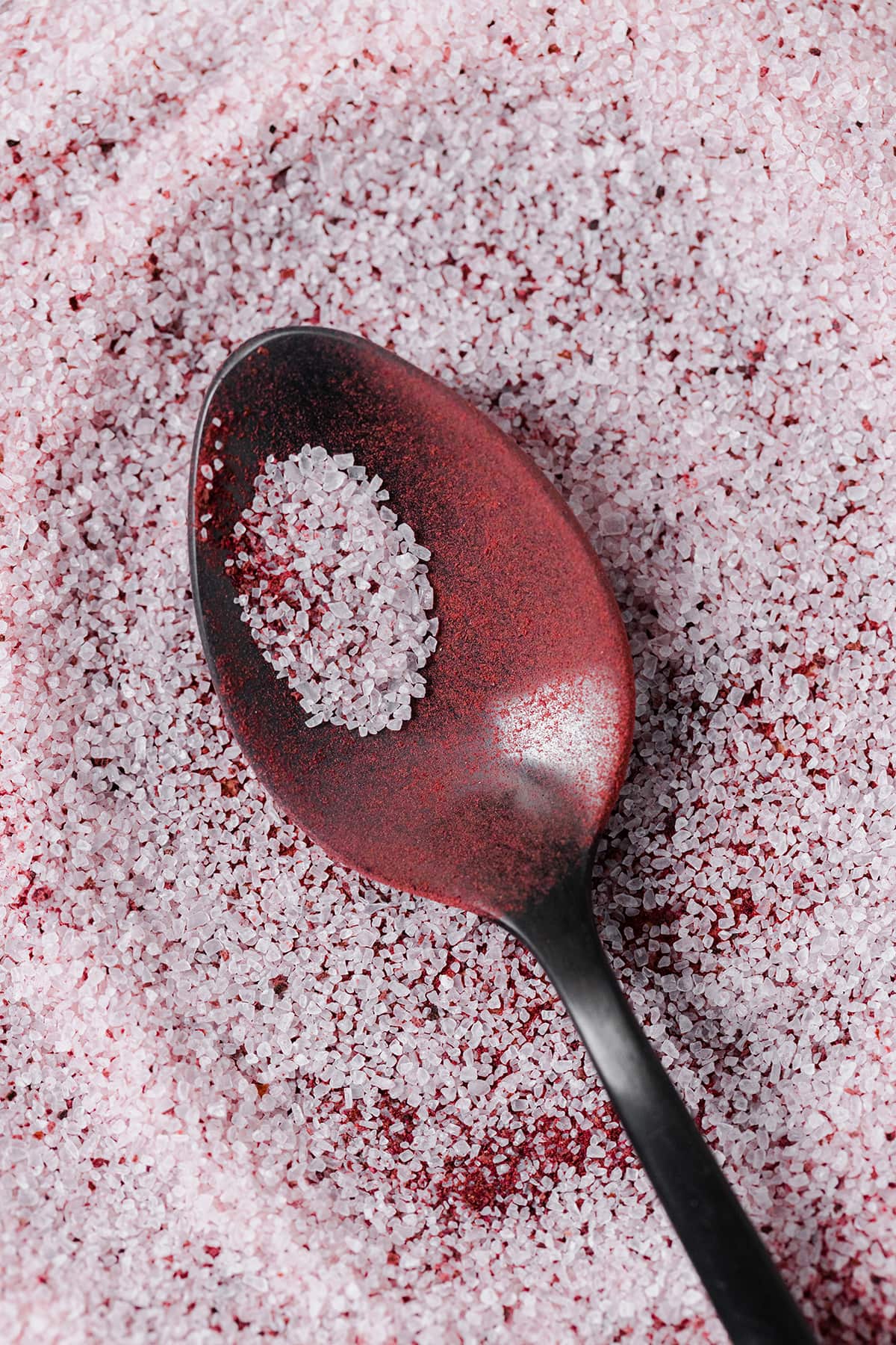 Salt with beet powder for the rim of the margarita glass.