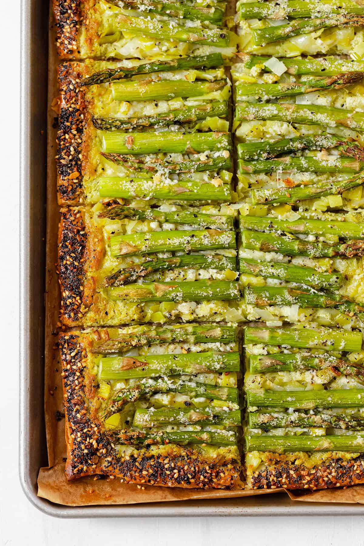 Asparagus Tart with Pesto and Goat Cheese