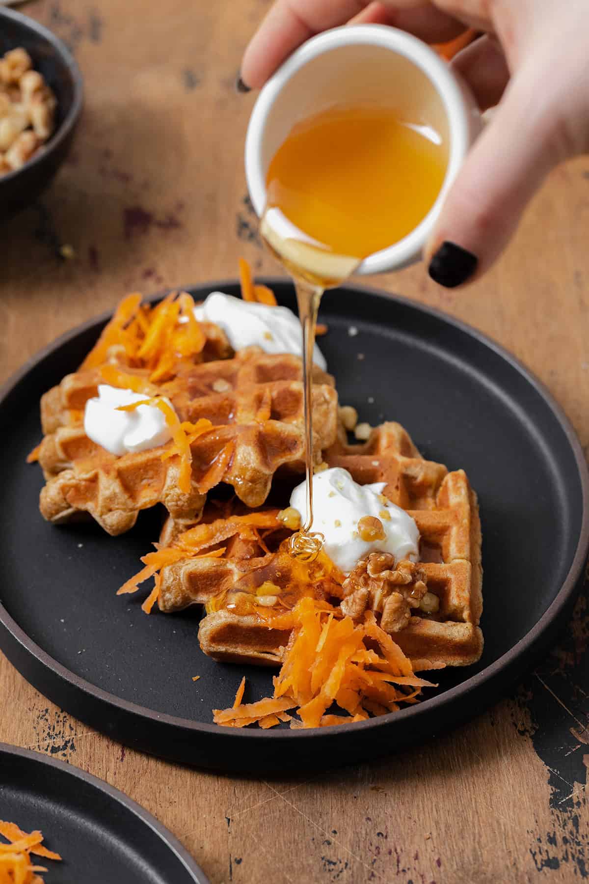 Carrot Cake Waffle Bites