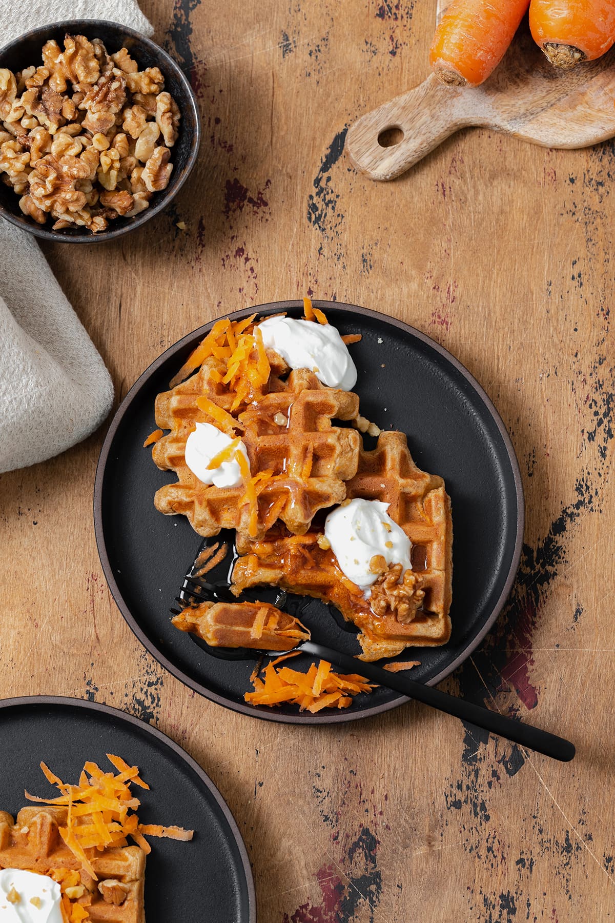 Carrot Cake Waffle Bites