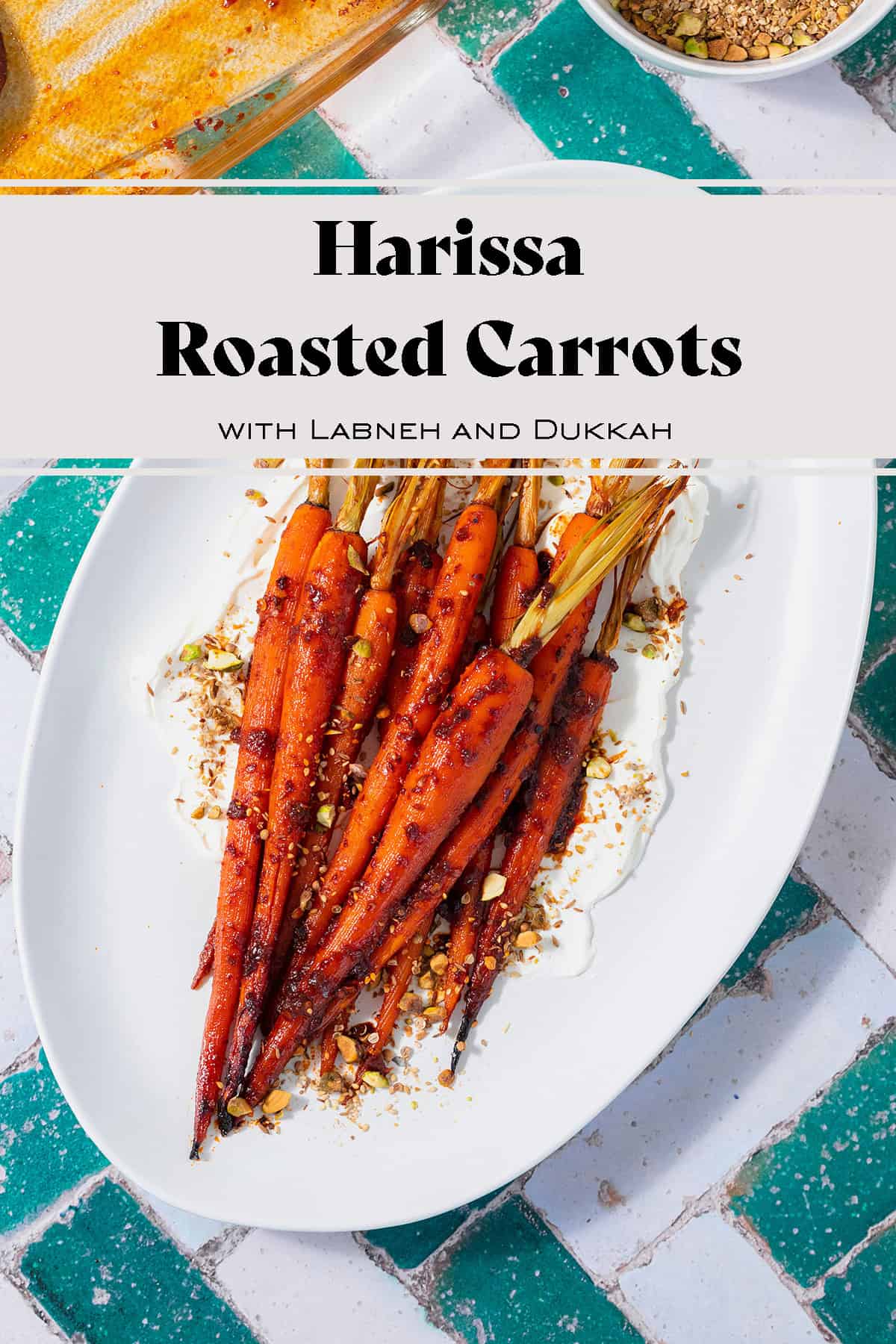 Harissa Roasted Carrots with Labneh and Dukkah