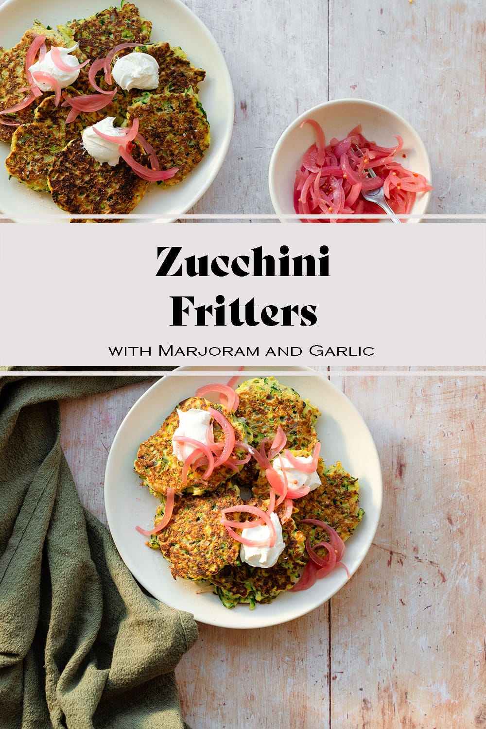 Zucchini Fritters with Garlic and Marjoram