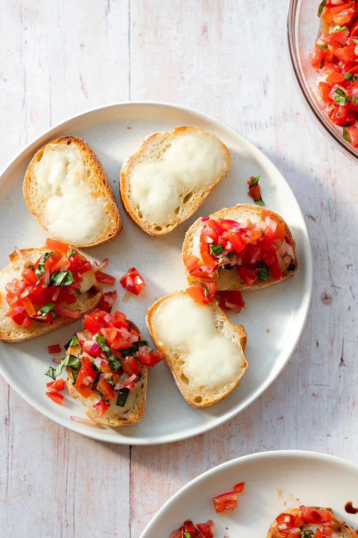 tomato basil mozzarella bruschetta