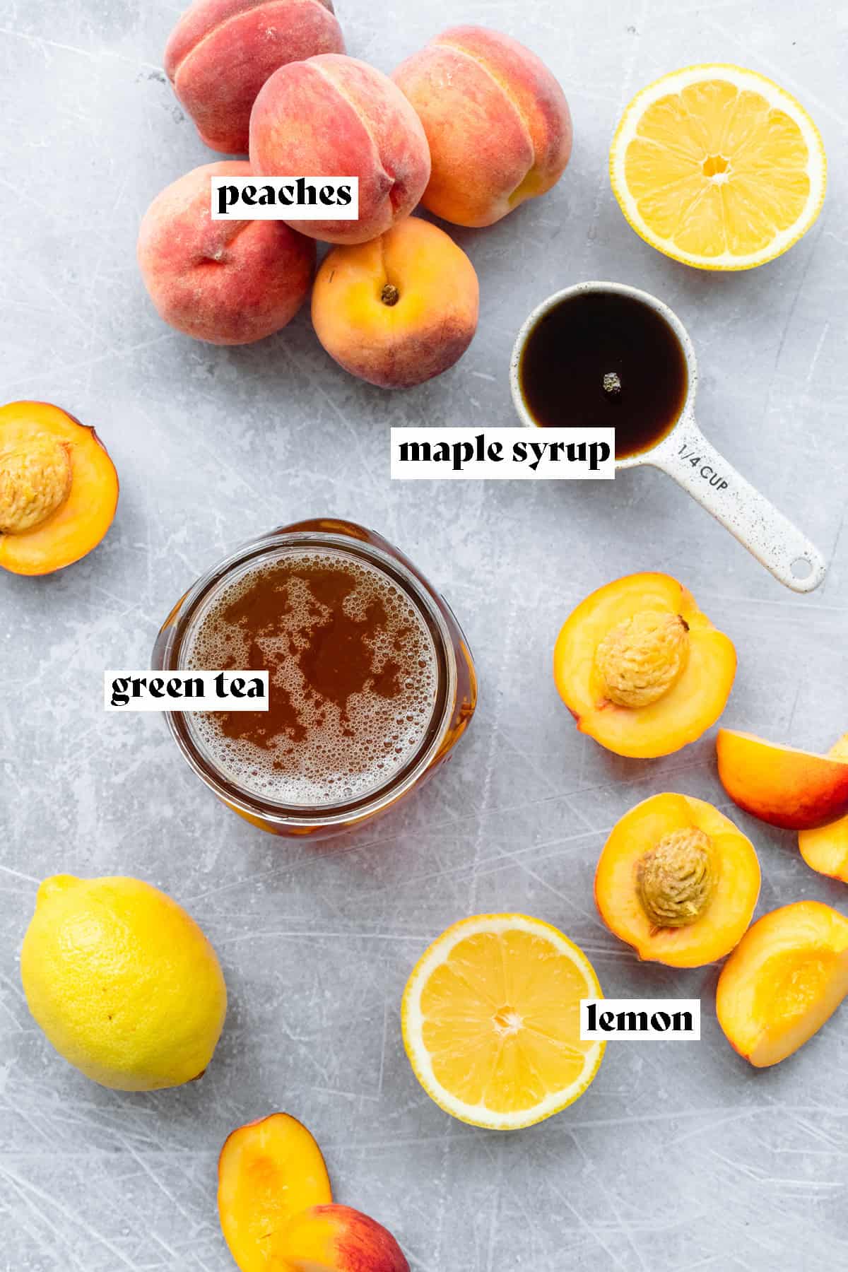 How to Make Peach Iced Tea with Simple Peach Syrup - Healthy Green