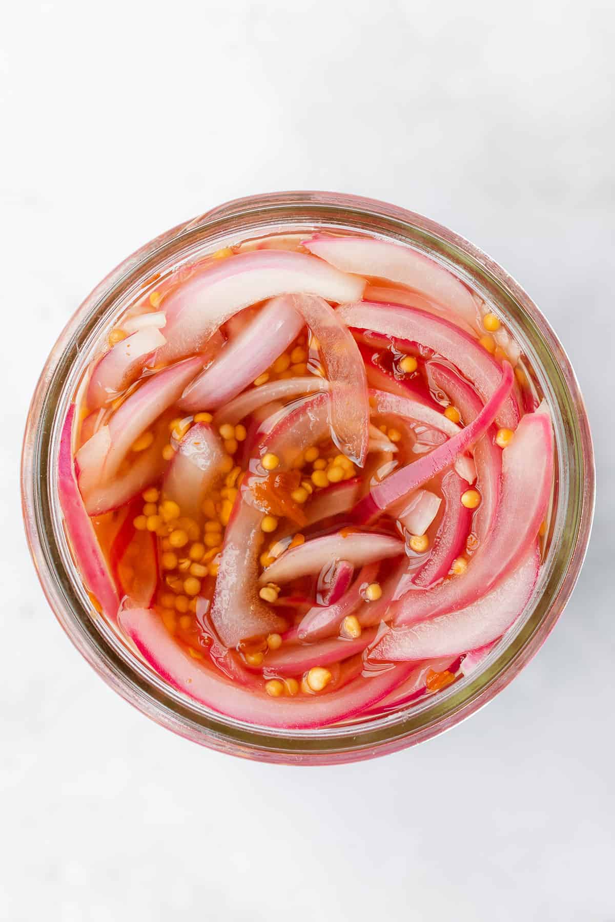 Quick Pickled Spicy Red Wine Onions - Olive Jude