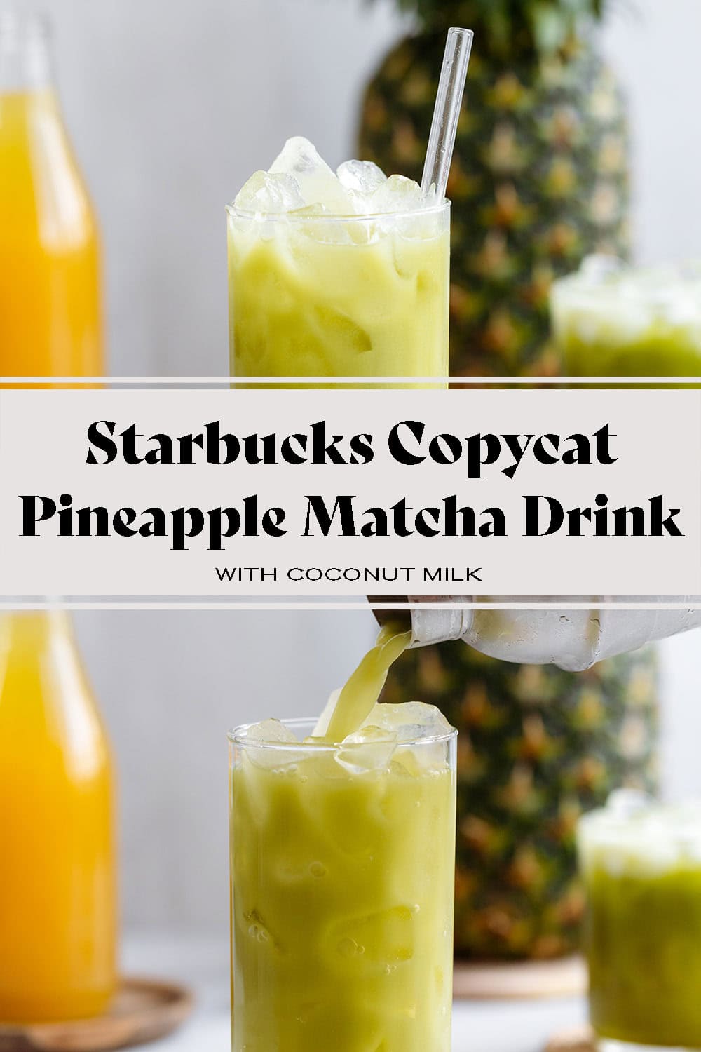 Iced Pineapple Matcha Drink