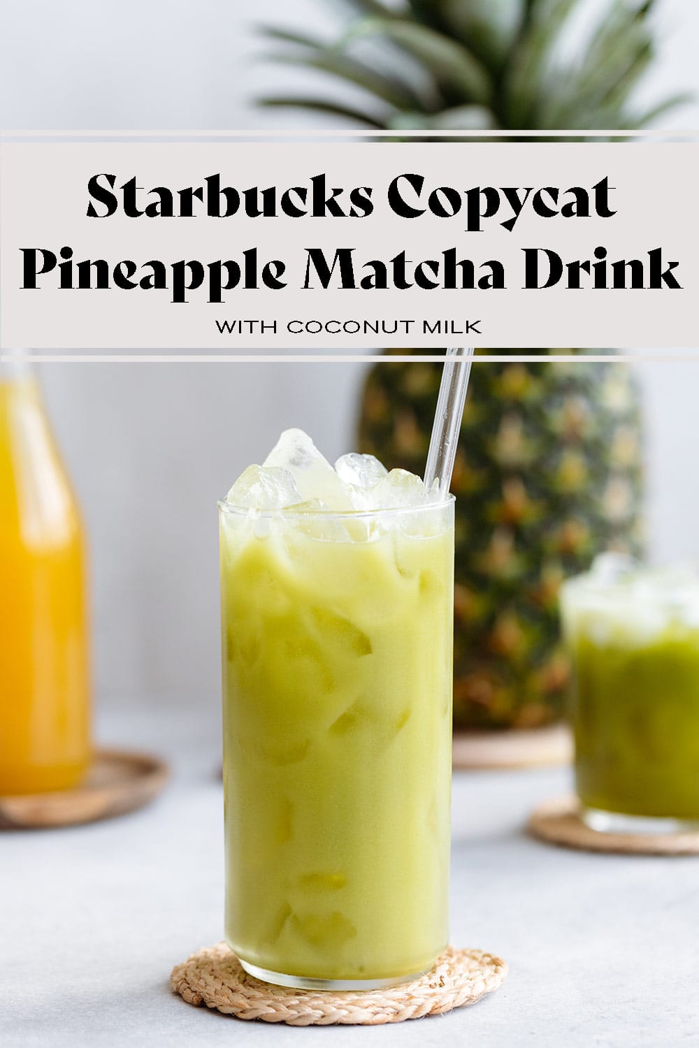 Iced Pineapple Matcha Drink