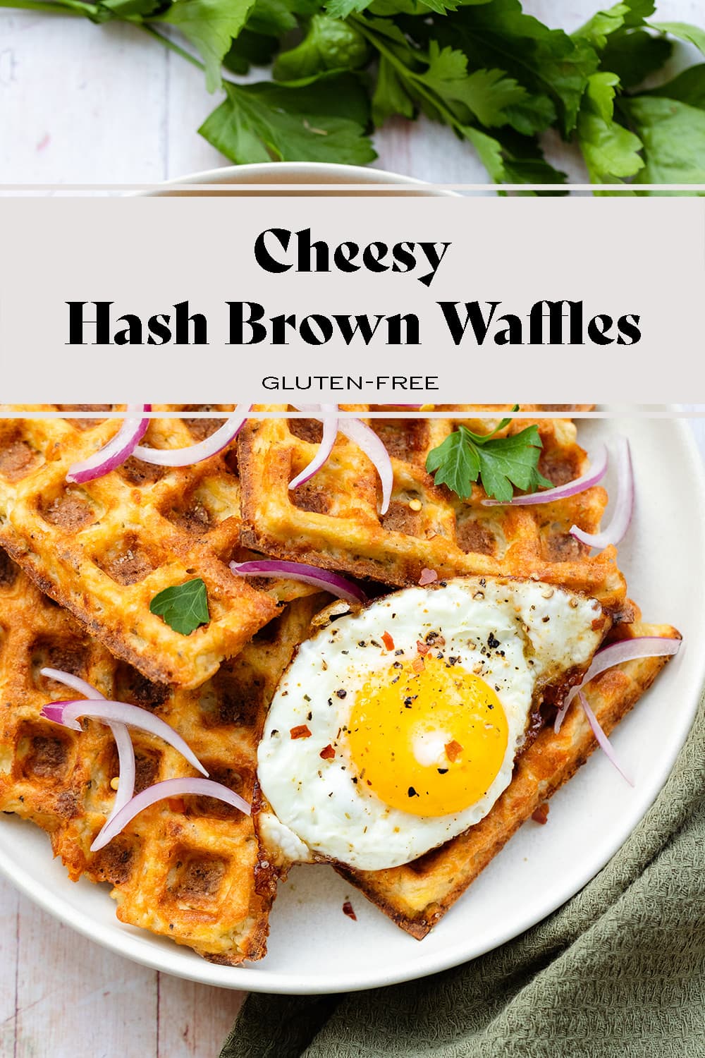 Cheesy Hash Brown Waffles
