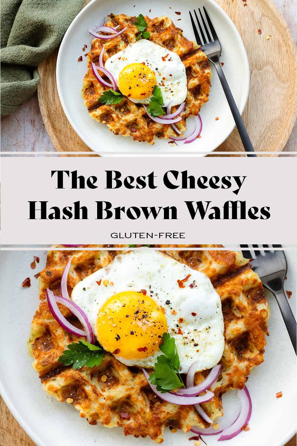 Cheesy Hash Brown Waffles