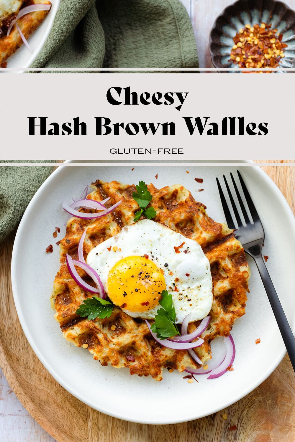 Cheesy Hash Brown Waffles