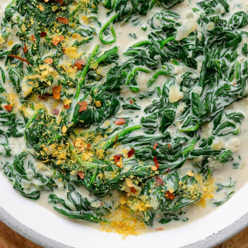 Vegan Creamed Spinach - The Healthful Ideas