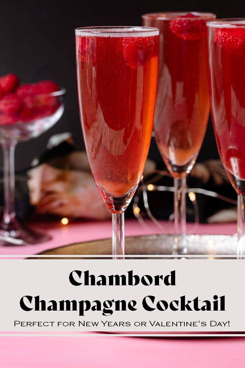 Chambord and Champagne Cocktail