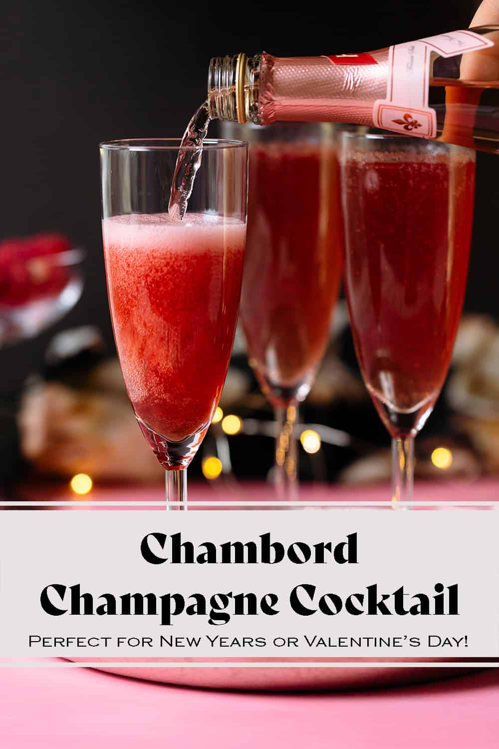 Chambord and Champagne Cocktail