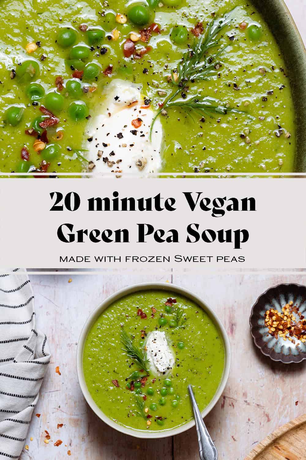 Easy Homemade Green Pea Soup Recipe with Frozen Peas